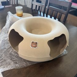 Cat Donut Tunnel Bed New $12