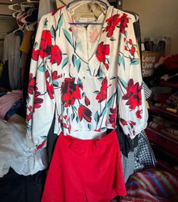 Women’s blouse and shorts set