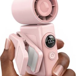 Portable Fan Clip On 13500 RPM Rechargeable Handheld Mini Fan LED Display 