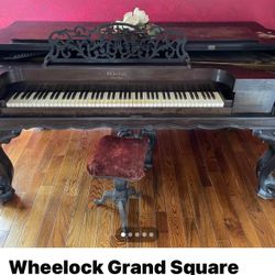 Wheelock Grand Square Piano 1880’s with original Bench!