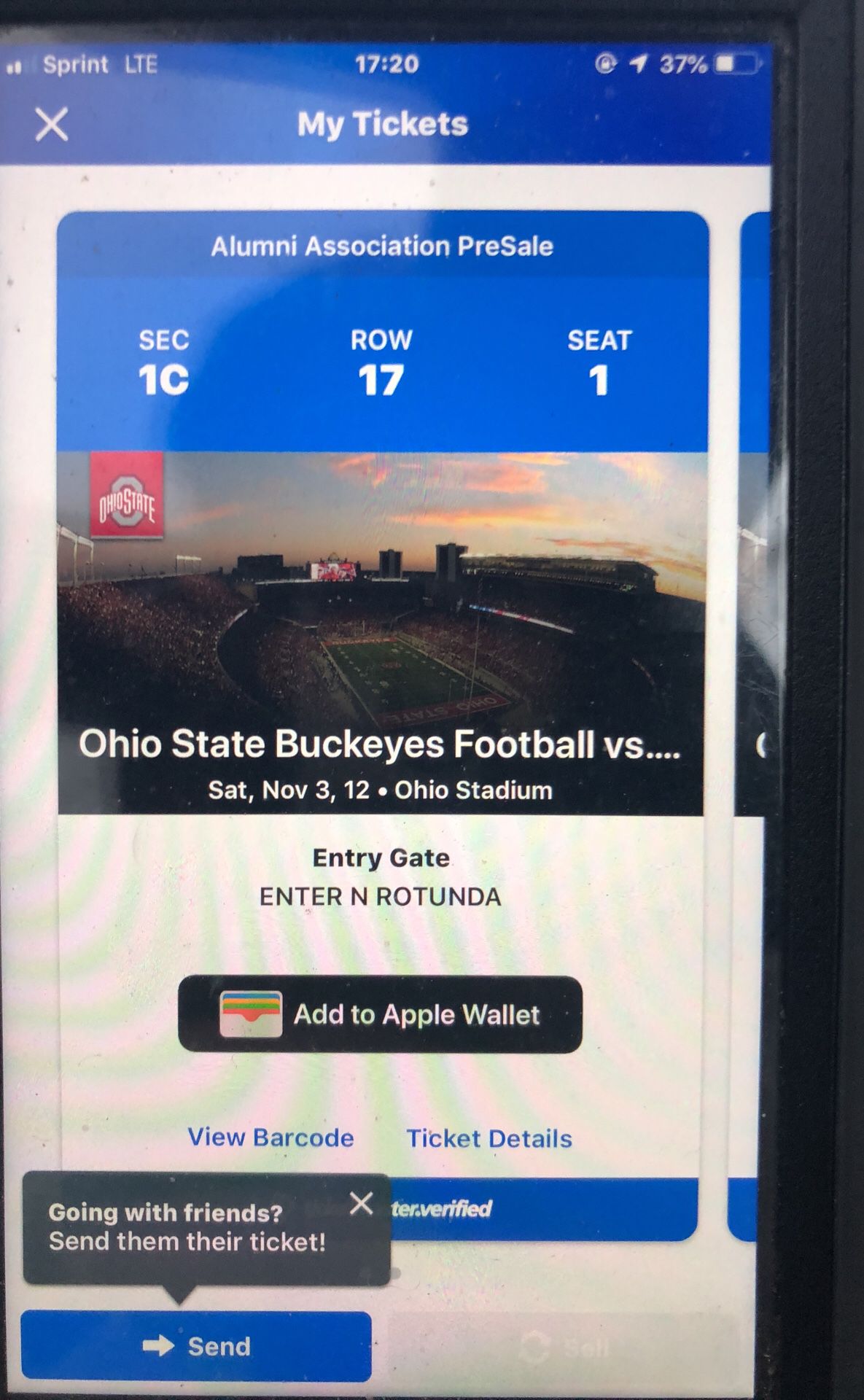 Ohio state VS. Nebraska tickets