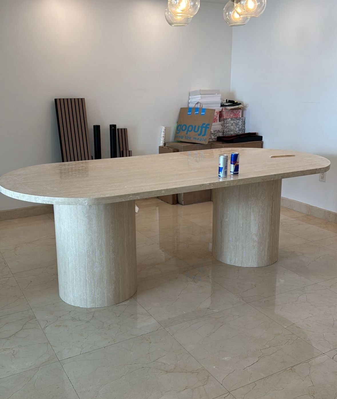 Travertine Dining Table