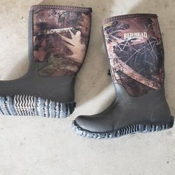 Red Head Boys Rain Boots Size1