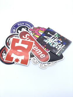 12 Pieces Fashion Logo Vinyl Stickers