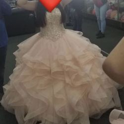 Morilee Sz L/xl 14/16 Blush Pink Ballgown Dress