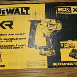 DEWALT
20V MAX XR Lithium-Ion Cordless 18-Gauge Narrow Crown Stapler Kit with 2.0Ah Battery, Charger and Contractor Bag
