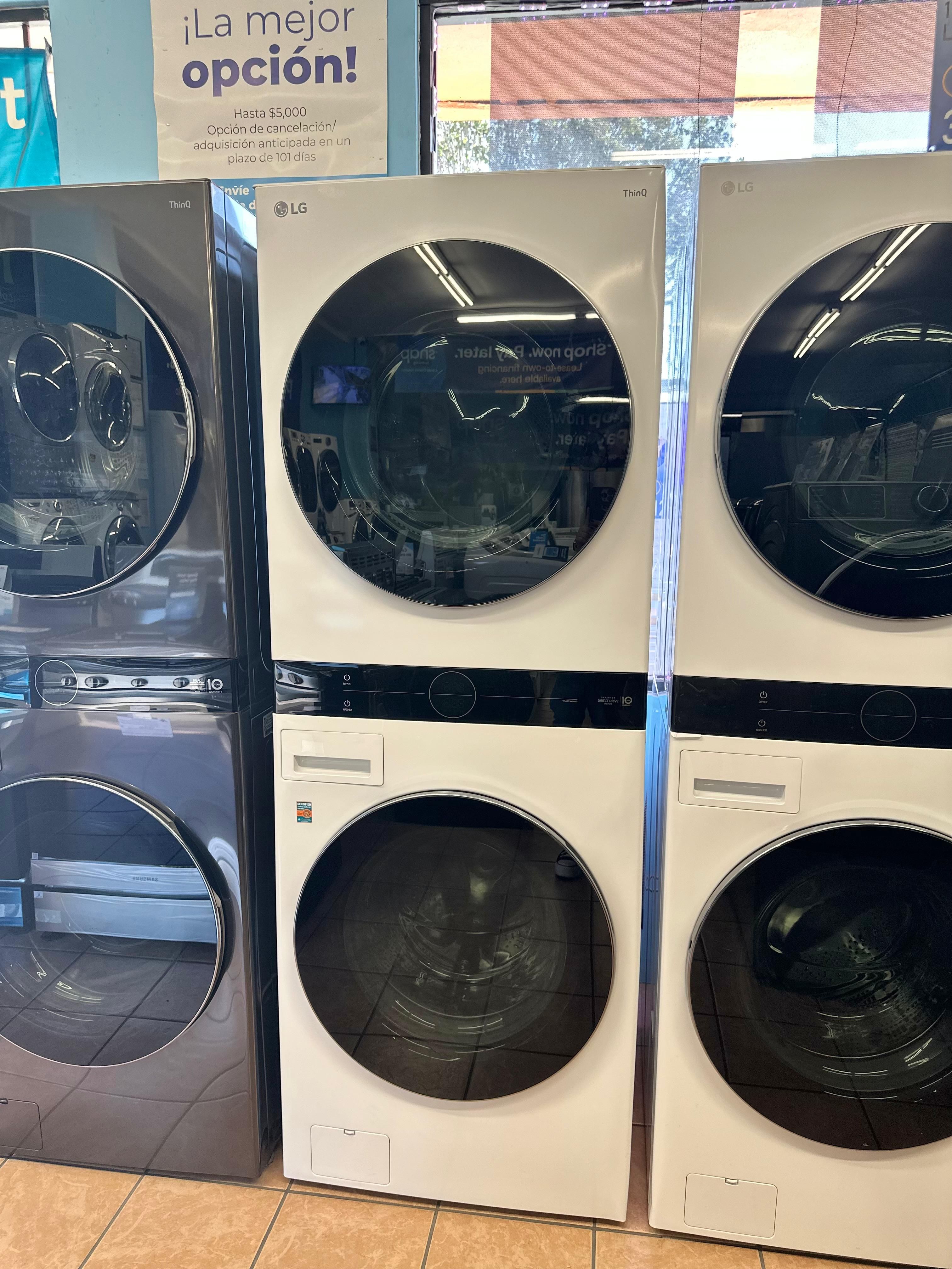 LG WashTower Stacked Laundry Center 4.5 Cu.Ft Frontload Washer and 7.4 Cu.Ft. ELECTRIC Dryer