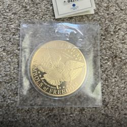 24 Kt Gold Liberty Symbols Of Freedom 1886