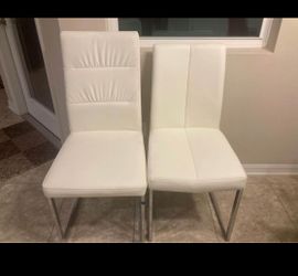 2 White Chairs