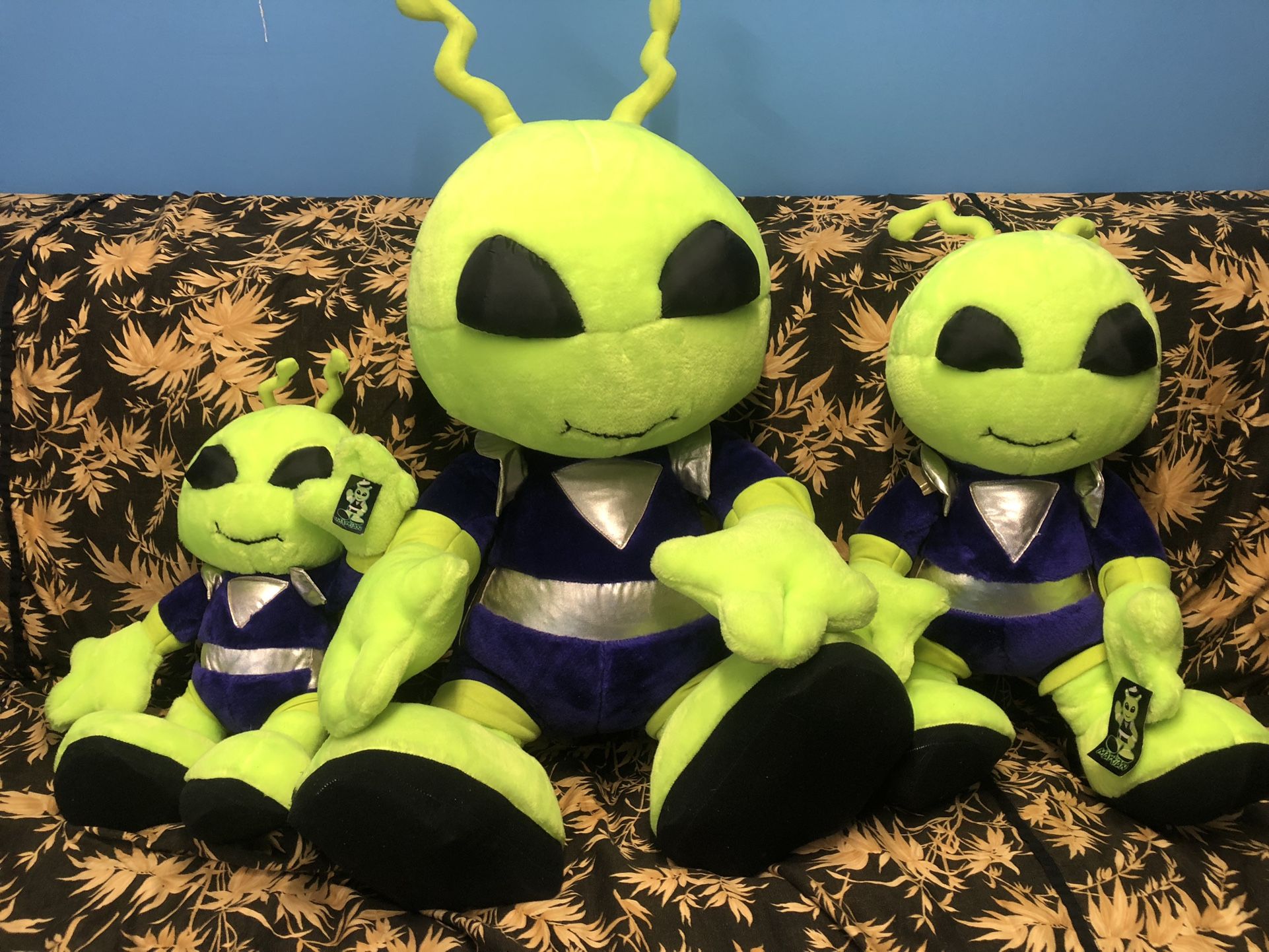 Vintage ‘96 Namco Martian Alien Plush Stuffed Animal Toy Retro