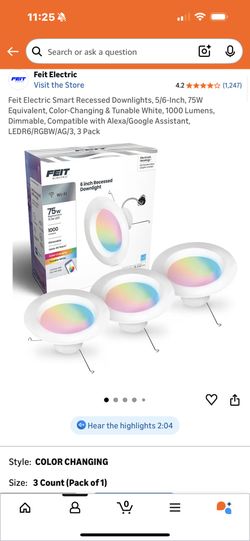 Electric smart Recessed Down lights