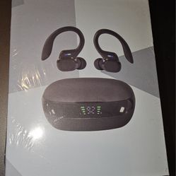 Bluetooth Earhook Headphones Wireless Earbuds -W Charging Case Digital Display 