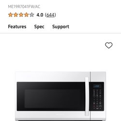 (PRICE NEGOTIABLE) SAMSUNG 1.9 cu.ft. Over-the-Range Microwave with 400 CFM and Sensor Cook