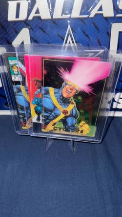 Marvel Skybox Cyclops ‘Clear Cut’ & base card lot! 3 cards total. NRM+ cond!