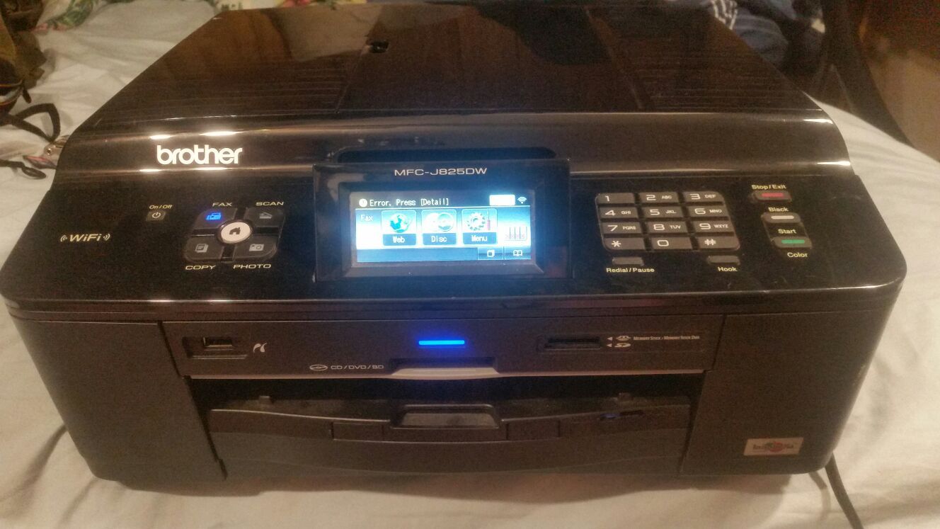 Brother printer model MFC j825DW