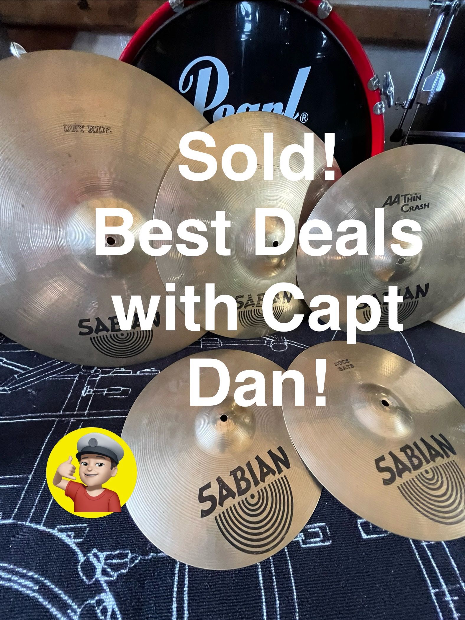 💥 Sabian AA 5 Piece Pro Cymbal Pack For Drum Set. Was $1200. NOW…