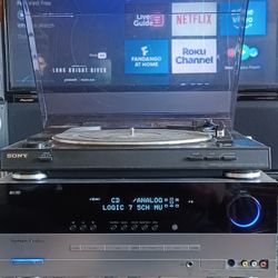 SONY PHONO AND HARMAN KARDON AVR-147 HOME THEATER RECEIVER WITH HDMI PORTS NO REMOTE $350 FINAL PRICE 