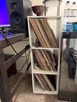 Vinyl Record Storage Cube Shelf Unit