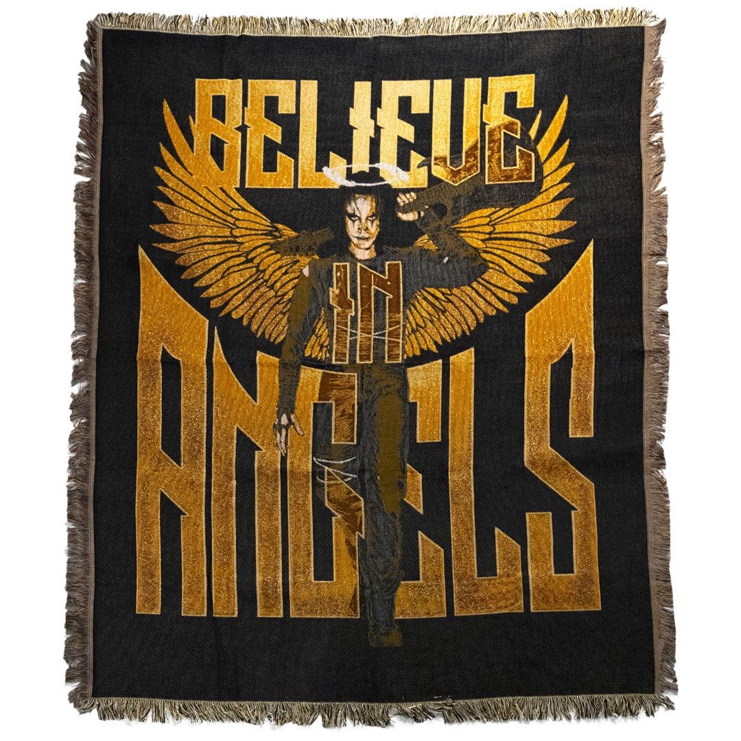 New The Crow Tapestry The Crow "Believe In Angels" Throw Blanket Woven Blanket