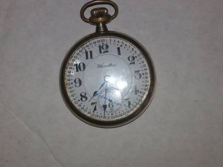 Over 100 year old Hamilton 990 railroad pocket watch great shape