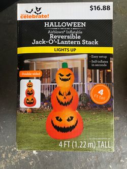 Airblown Inflatable Reversible Jack-O'-Lantern Stack
