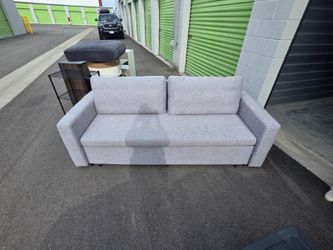 82in Light Grey Sleeper Sofa with Storage