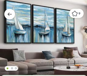 New in box Sailboat Wall Art 36x24