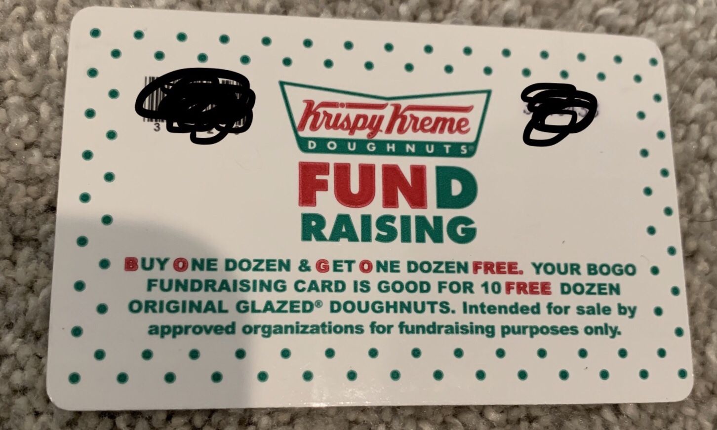 Krispy Kreme BOGO Dozen - Good for 10 uses