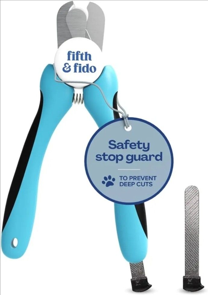 Fifth & Fido Dog Nail Clippers for Large Dogs - Sharp Nail Clipper with Quick Sensor - Trimmer for Thick Nails - Dog Nail Trimmer for Large Breed Dogs