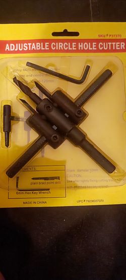 Adjustable Circle Hole Cutter / Cortador de agujeros circulares ajustable