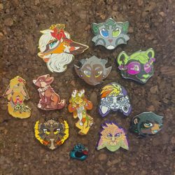 Assorted Furry Enamel Pins