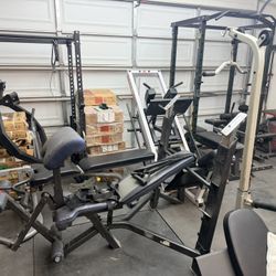 Adjustable bench with lat pull down