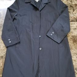 Ladies Black Trench Coat (LIKE NEW. ONLY MESSAGE IF SERIOUS BUYER)