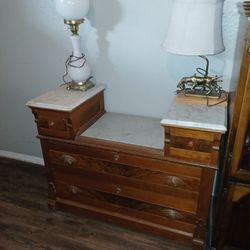 Antique drop center dresser