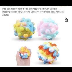 Pop It Ball 3 Piece Set 