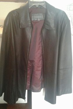 Leather coat
