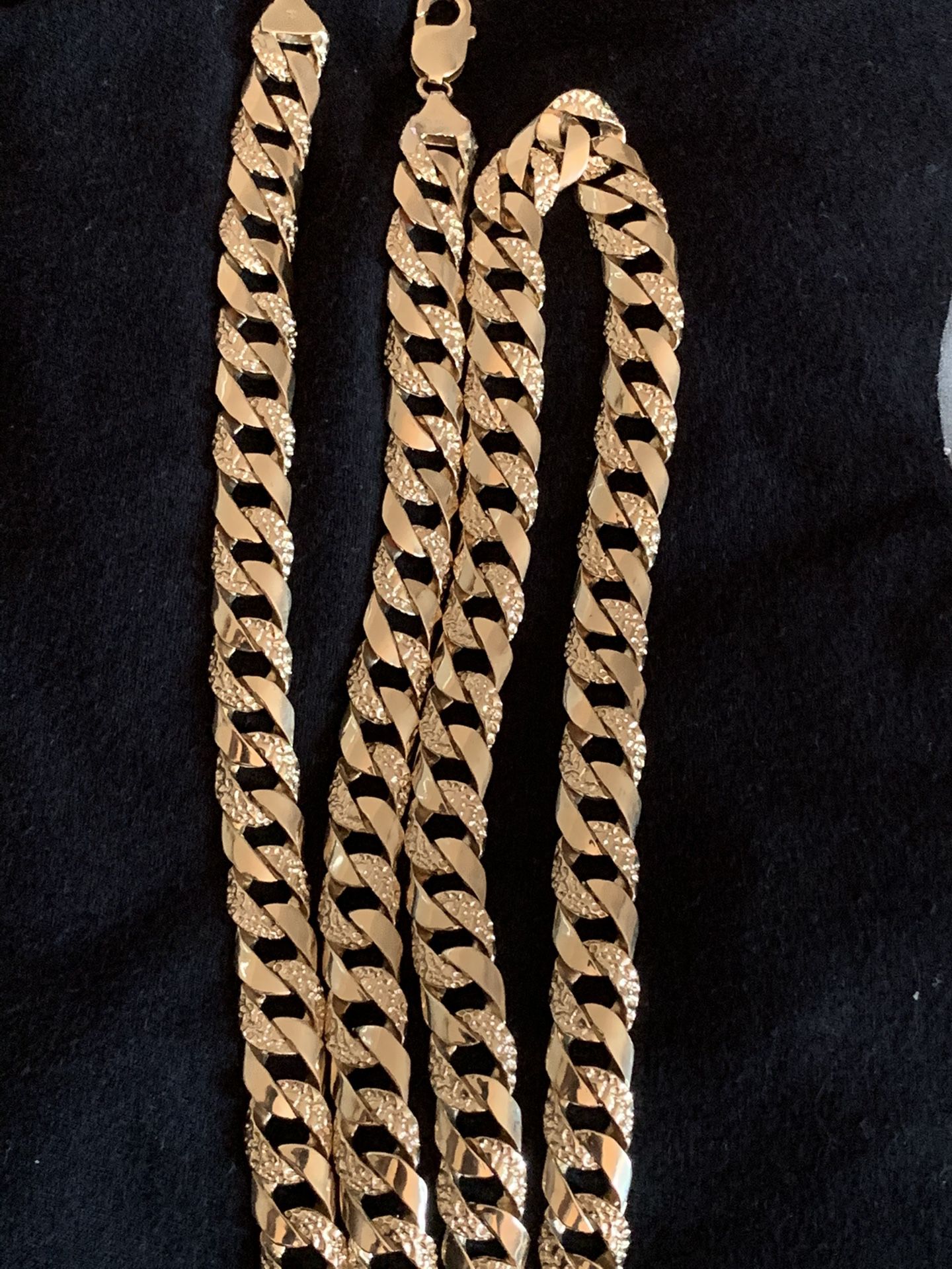 14k solid real gold chain