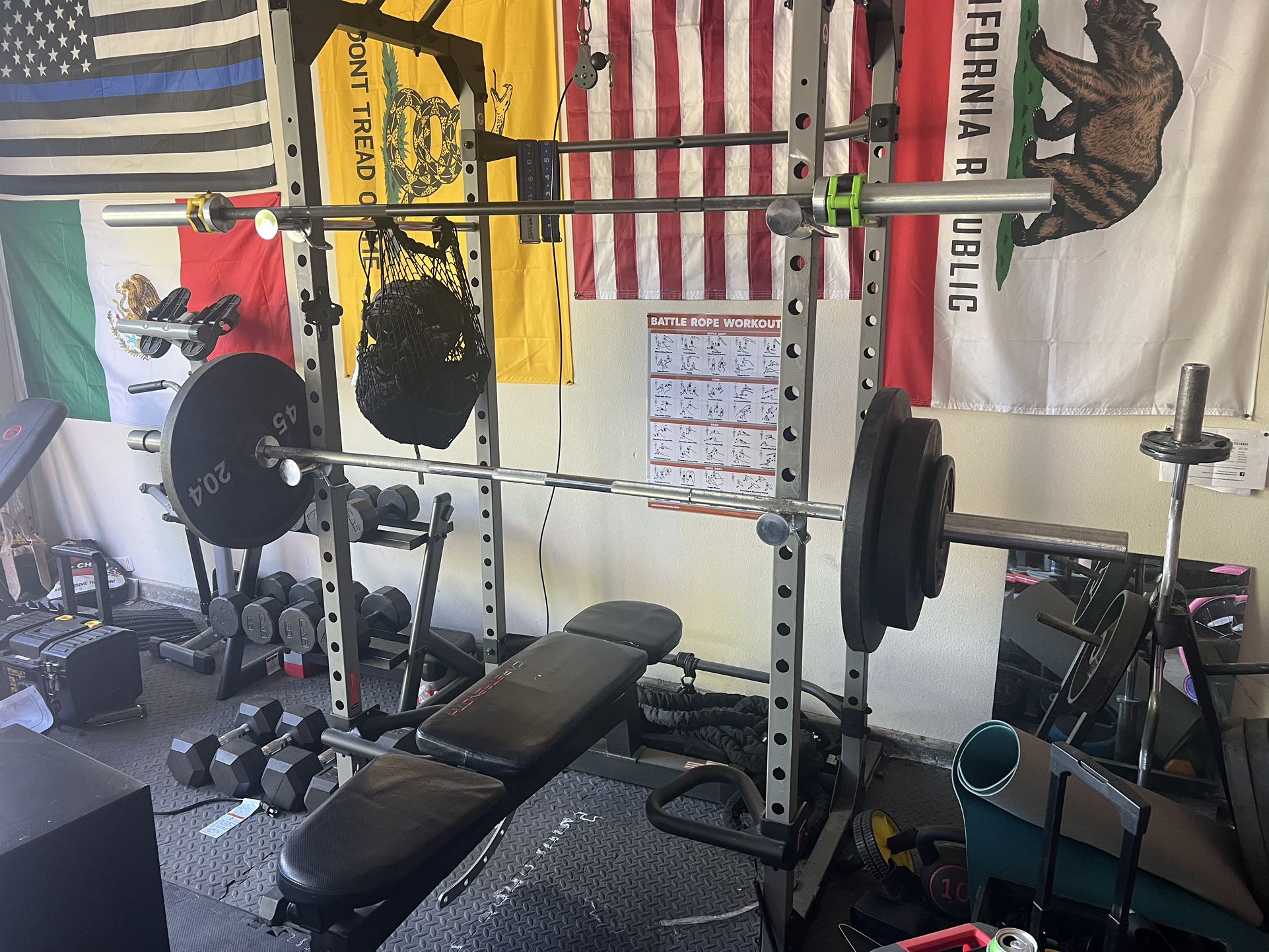 Power Rack Weights And Dumbbells Perfect Start Equipment  550 OBO
