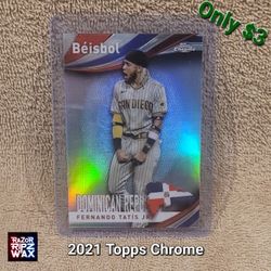 2021 TOPPS CHROME FERNANDO TATIS JR. #B-10 BEISBOL INSERT BASEBALL TRADING CARD LATIN STARS