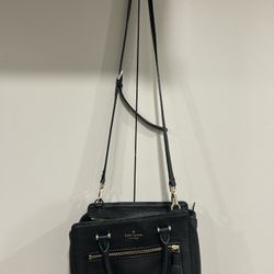 Kate Spade Black Leather Crossbody Purse