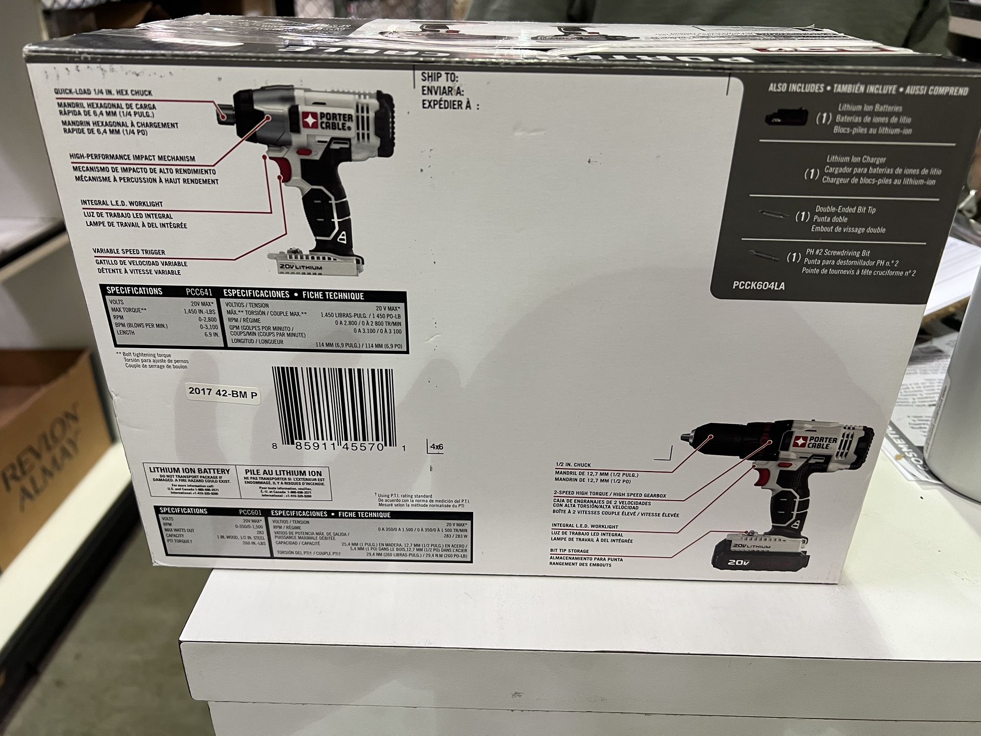 PORTER-CABLE 20V MAX Cordless Drill and Impact Driver, Power Tool Combo Kit with 2 Batteries and Charger (PCCK619L2)