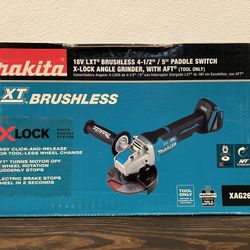 18V LXT Lithium-Ion Brushless Cordless 4-1/2 in./5 in. Paddle Switch X-LOCK Angle Grinder with AFT, ‼️Tool Only‼️NO BATTERY - NO CHARGER