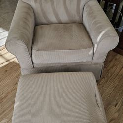 Swivel Glider Chair With Ottoman 