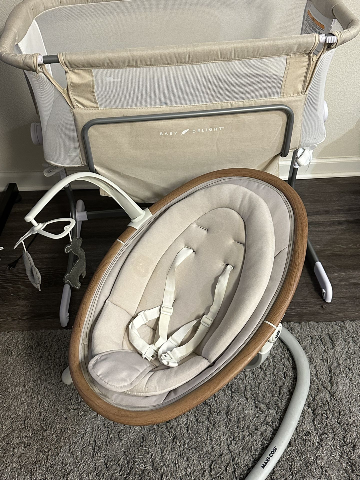 Baby Delight Bassinet And Maxi Cosi Swing