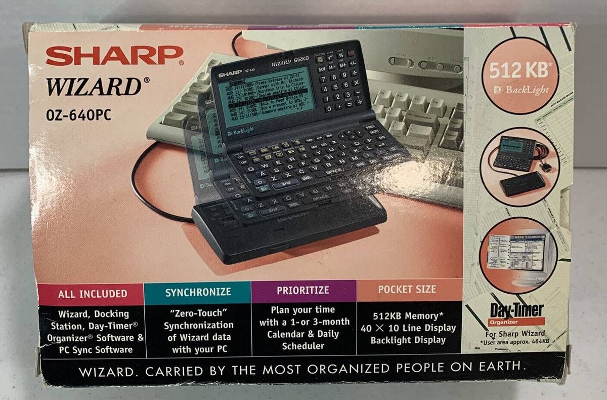 Vintage 1997 Sharp Wizard OZ-640PC Daytimer Organzier 512KB Like New