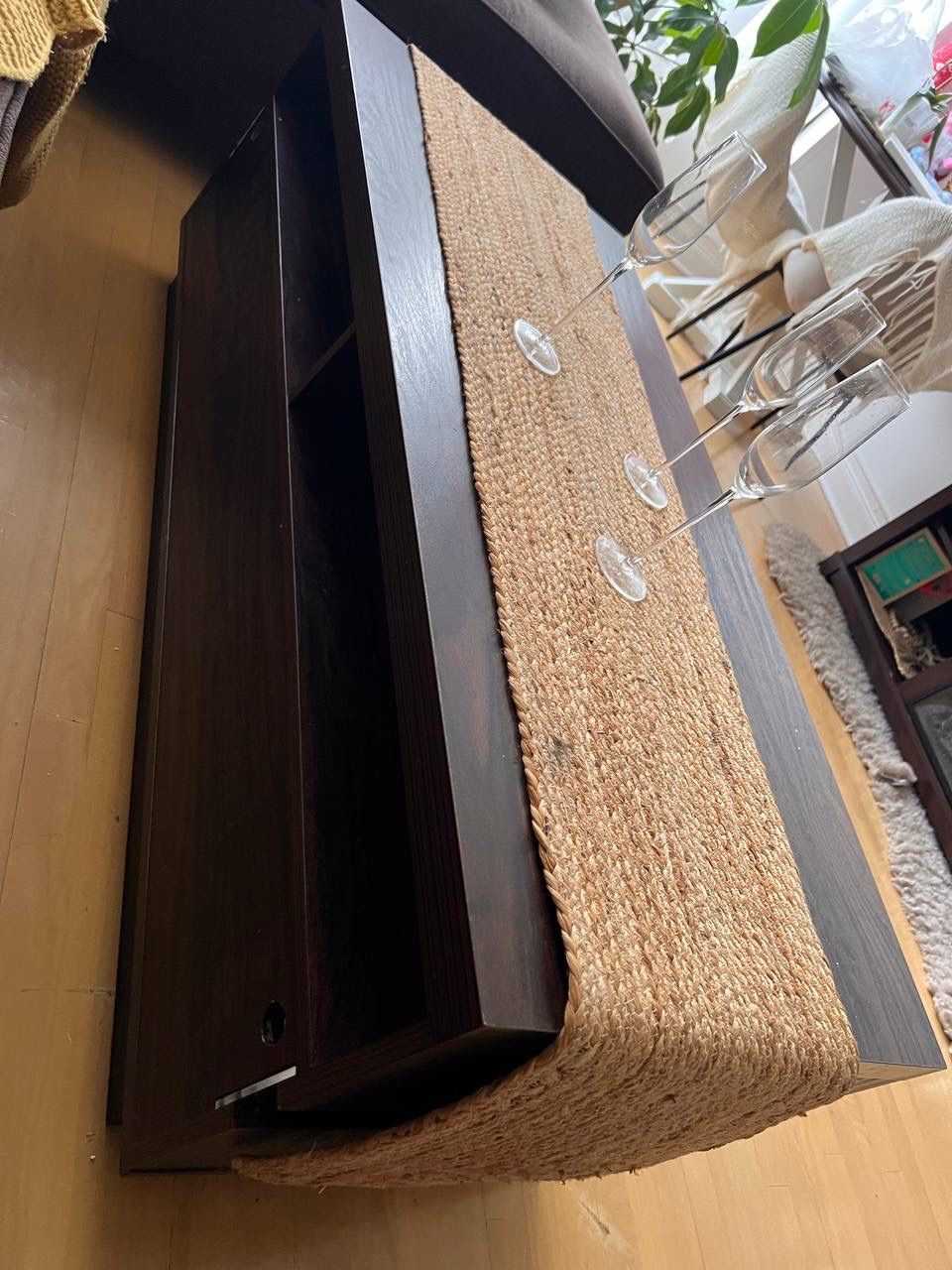 Wooden coffee table