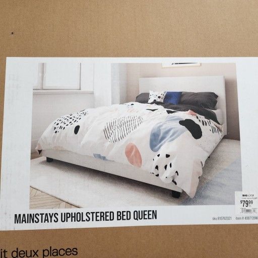 Brand NEW Mainstay Upholstered Queen Bed
