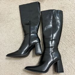 Black Knee High Boots 