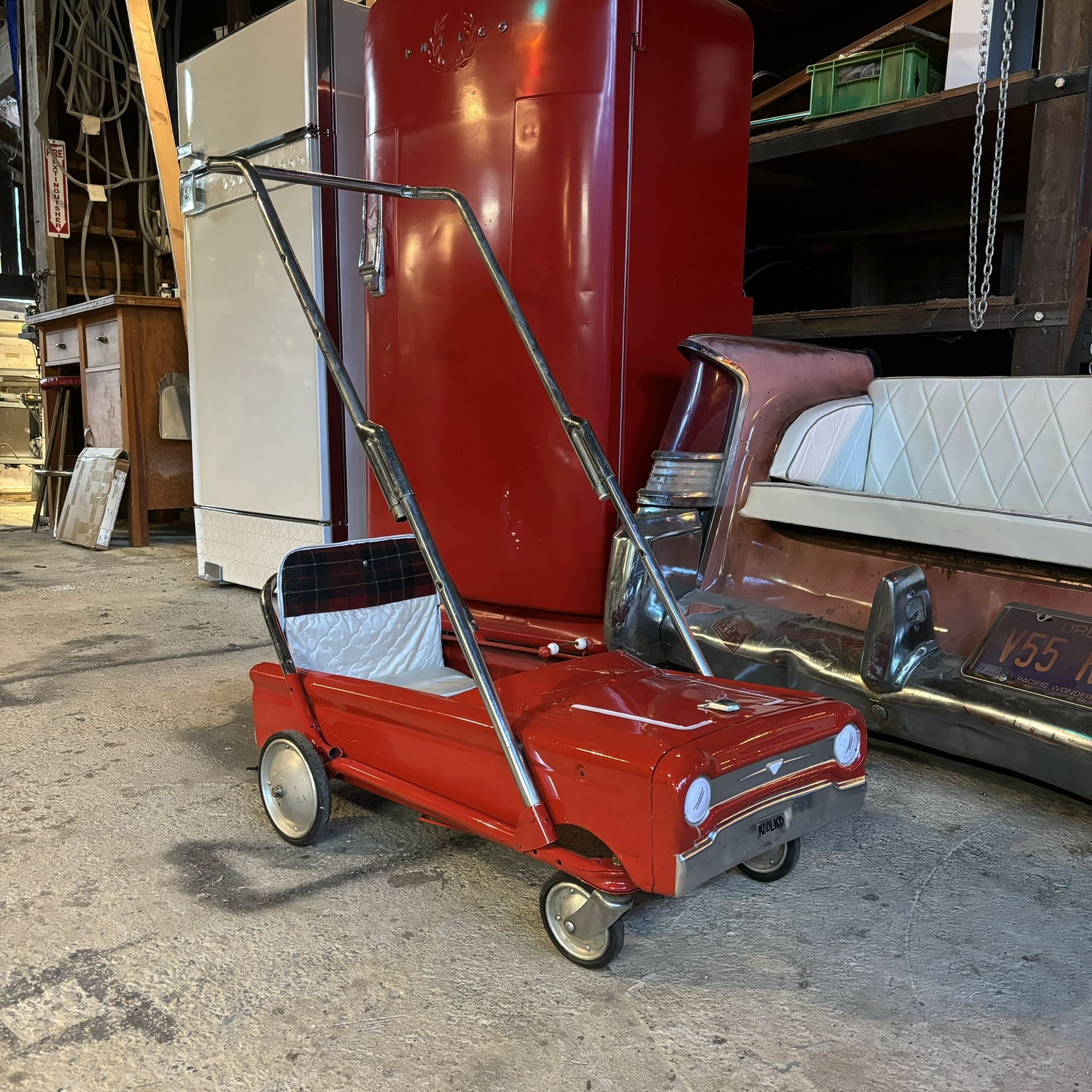 vintage pedal car stroller hot rod rockabilly kustom chevy ford
