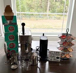 Home Coffee Bar Bundle with Espresso Machine